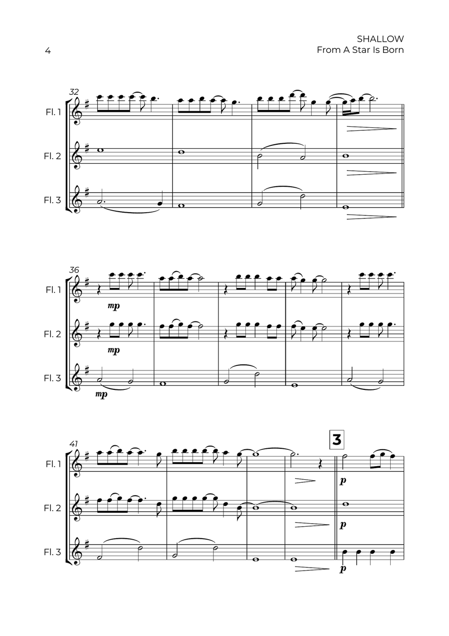 Shallow Shallow Flute Trio scores gallery preview page 4