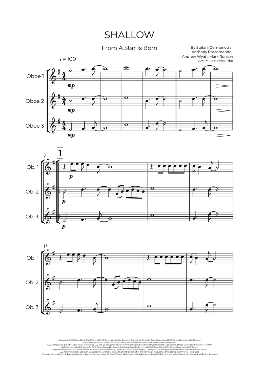 Shallow Shallow Woodwind Trio scores gallery preview page 2