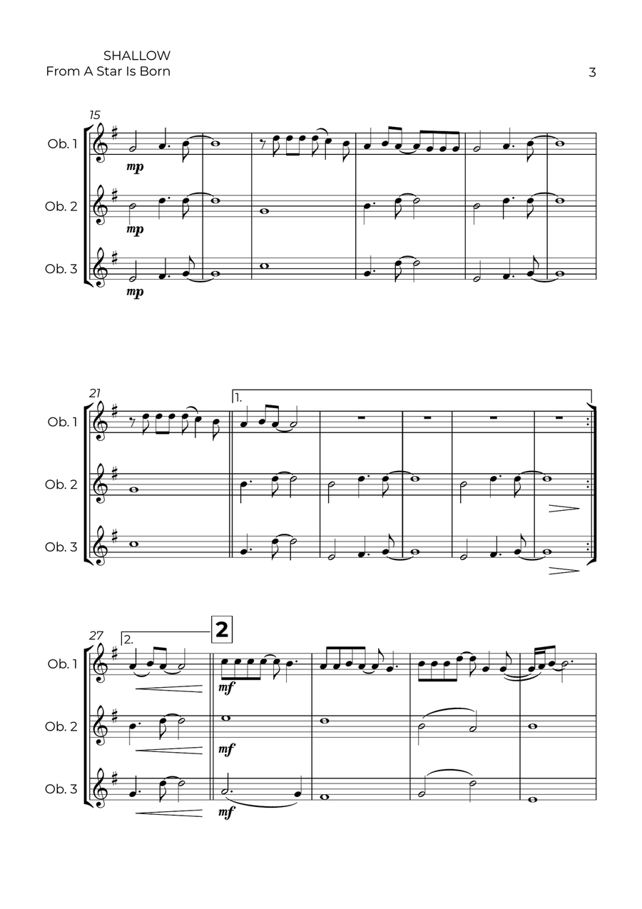 Shallow Shallow Woodwind Trio scores gallery preview page 3