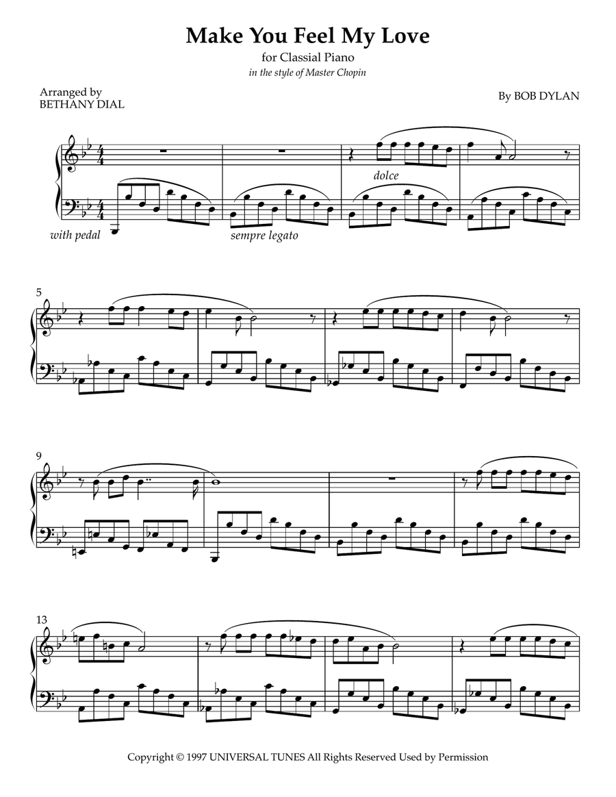 Make You Feel My Love Make You Feel My Love Piano Solo scores gallery preview page 2