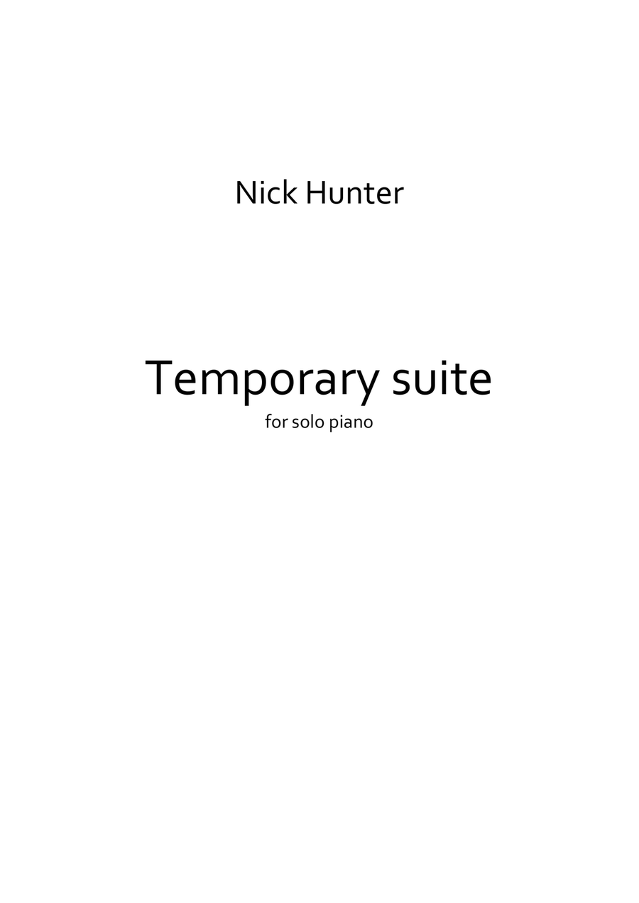 Temporary suite Temporary suite Piano Solo scores gallery preview page 1