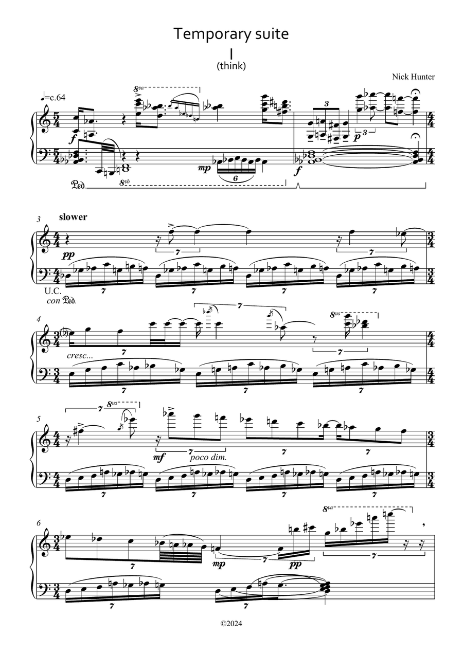 Temporary suite Temporary suite Piano Solo scores gallery preview page 2