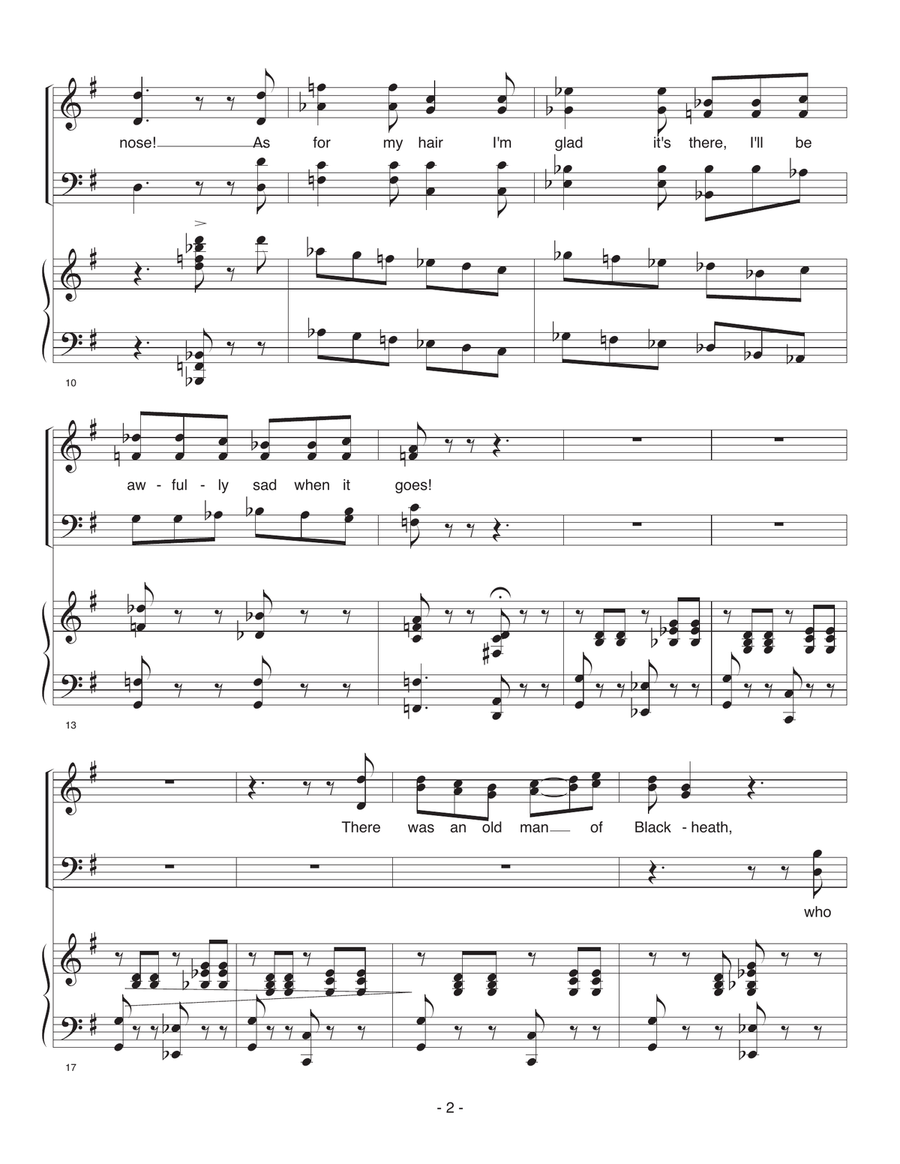 Limerick Gimericks Limerick Gimericks 4-Part scores gallery preview page 2