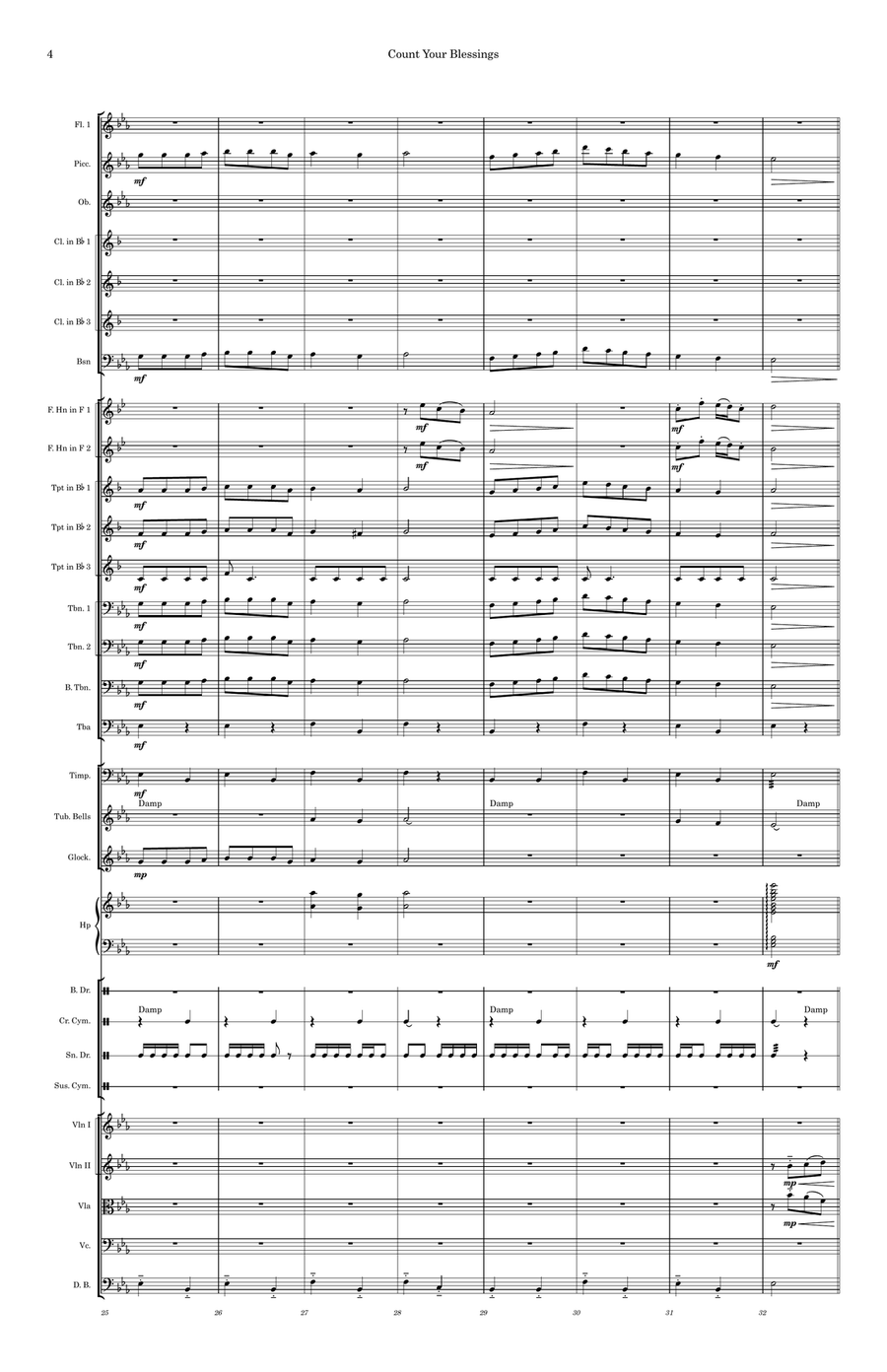 Count Your Blessings Full Orchestra scores gallery preview page 5