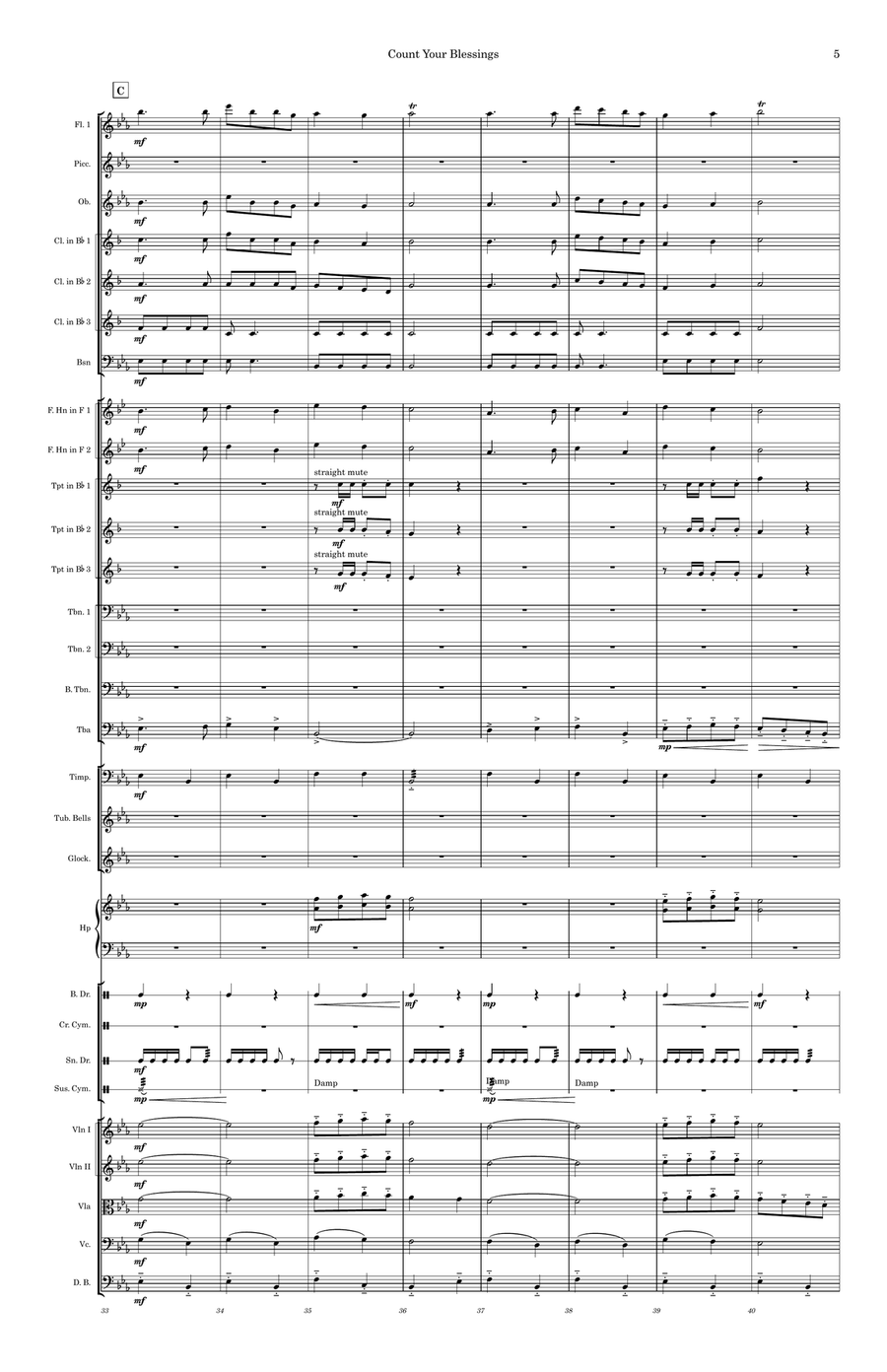 Count Your Blessings Full Orchestra scores gallery preview page 6