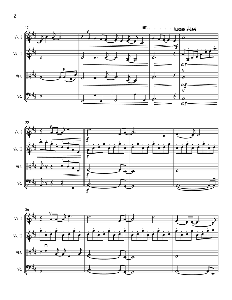 Defying Gravity String Quartet scores gallery preview page 2