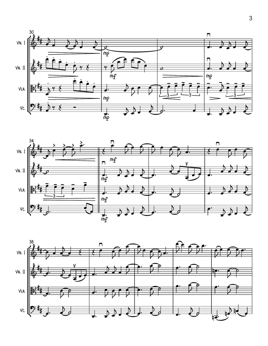 Defying Gravity String Quartet scores gallery preview page 3