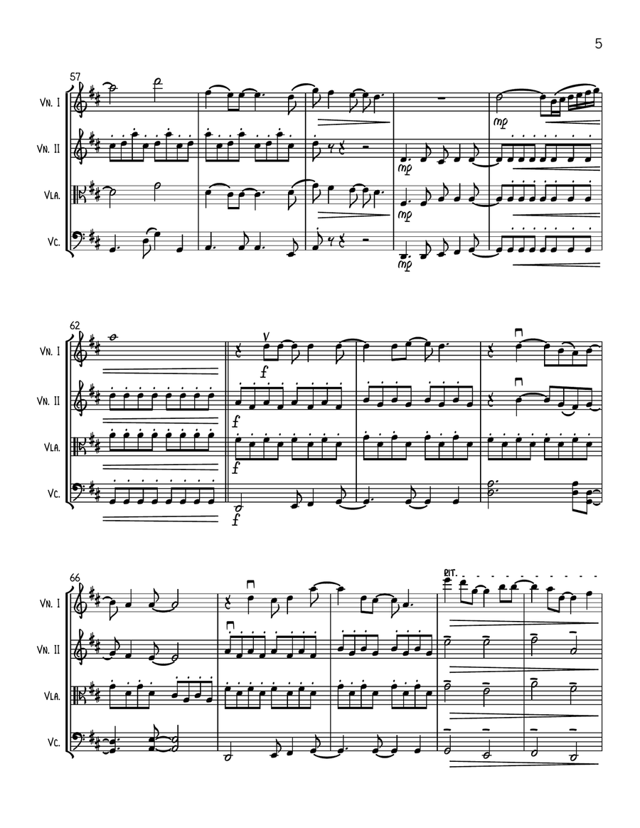 Defying Gravity String Quartet scores gallery preview page 5