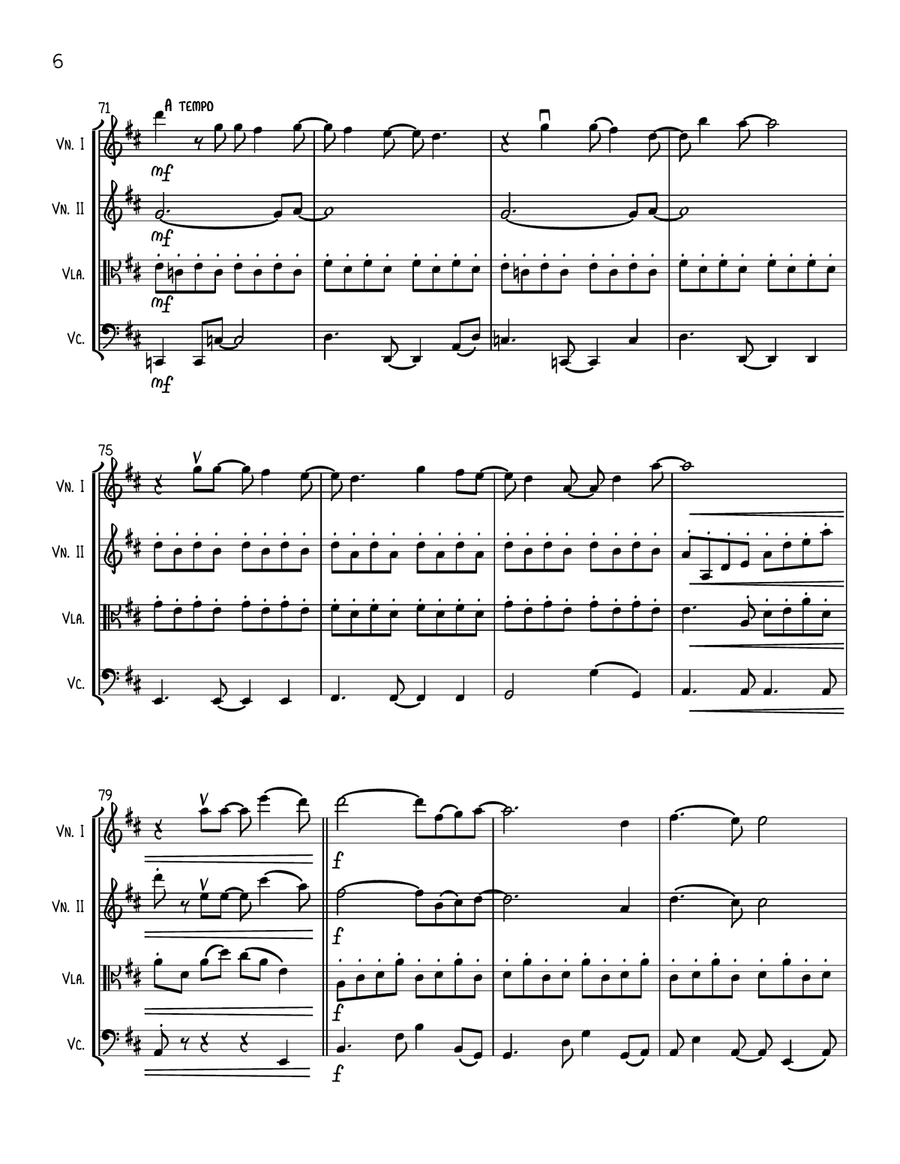 Defying Gravity String Quartet scores gallery preview page 6