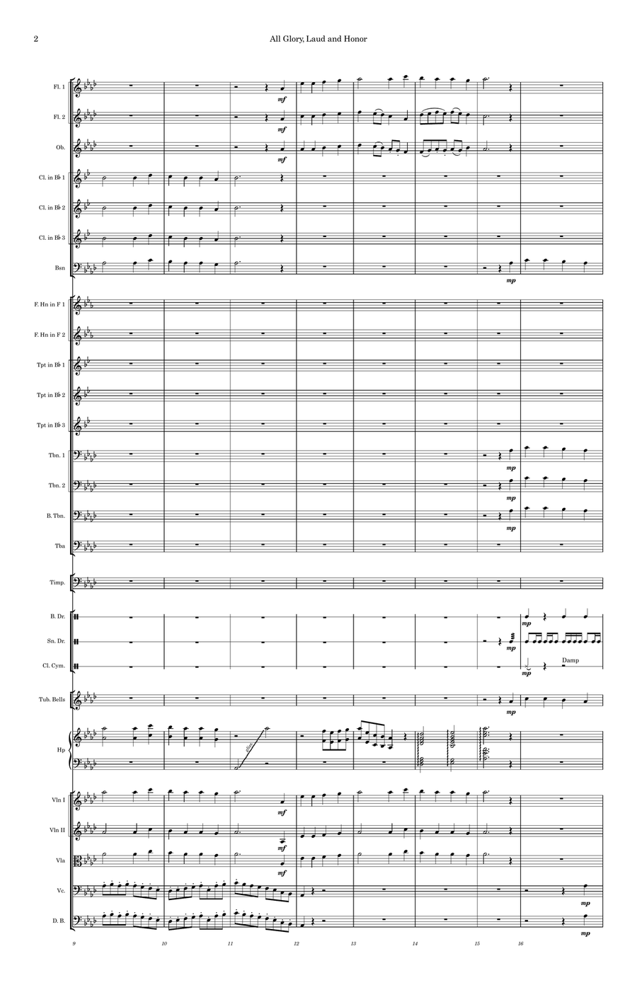 All Glory Laud and Honor Full Orchestra scores gallery preview page 3
