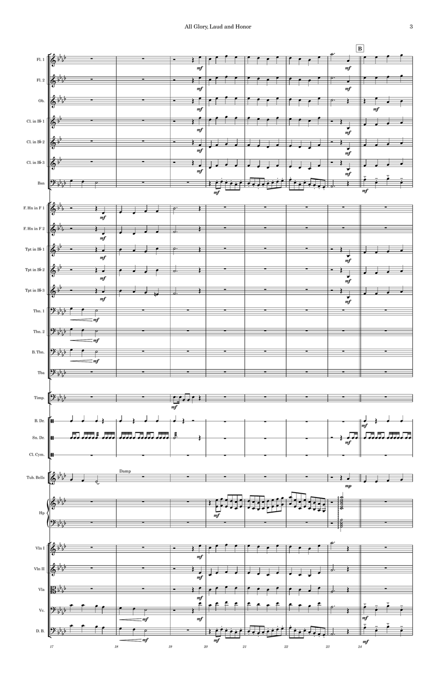 All Glory Laud and Honor Full Orchestra scores gallery preview page 4