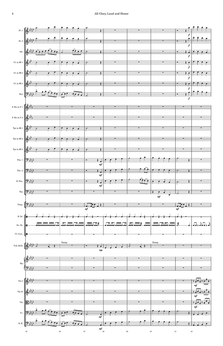 All Glory Laud and Honor Full Orchestra scores gallery preview page 5