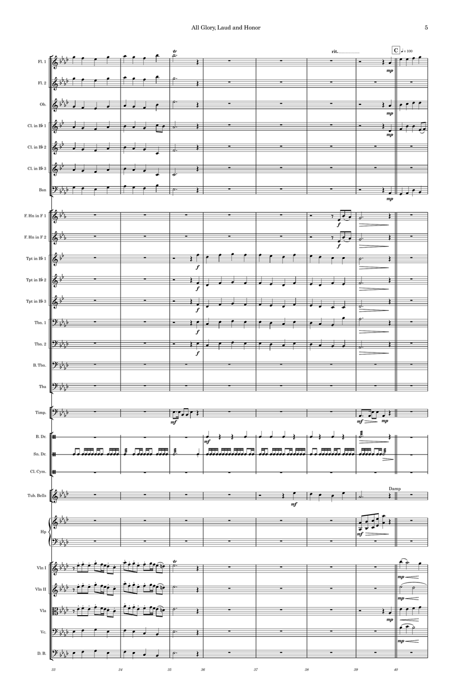 All Glory Laud and Honor Full Orchestra scores gallery preview page 6