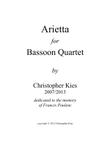 Arietta for Bassoon Quartet