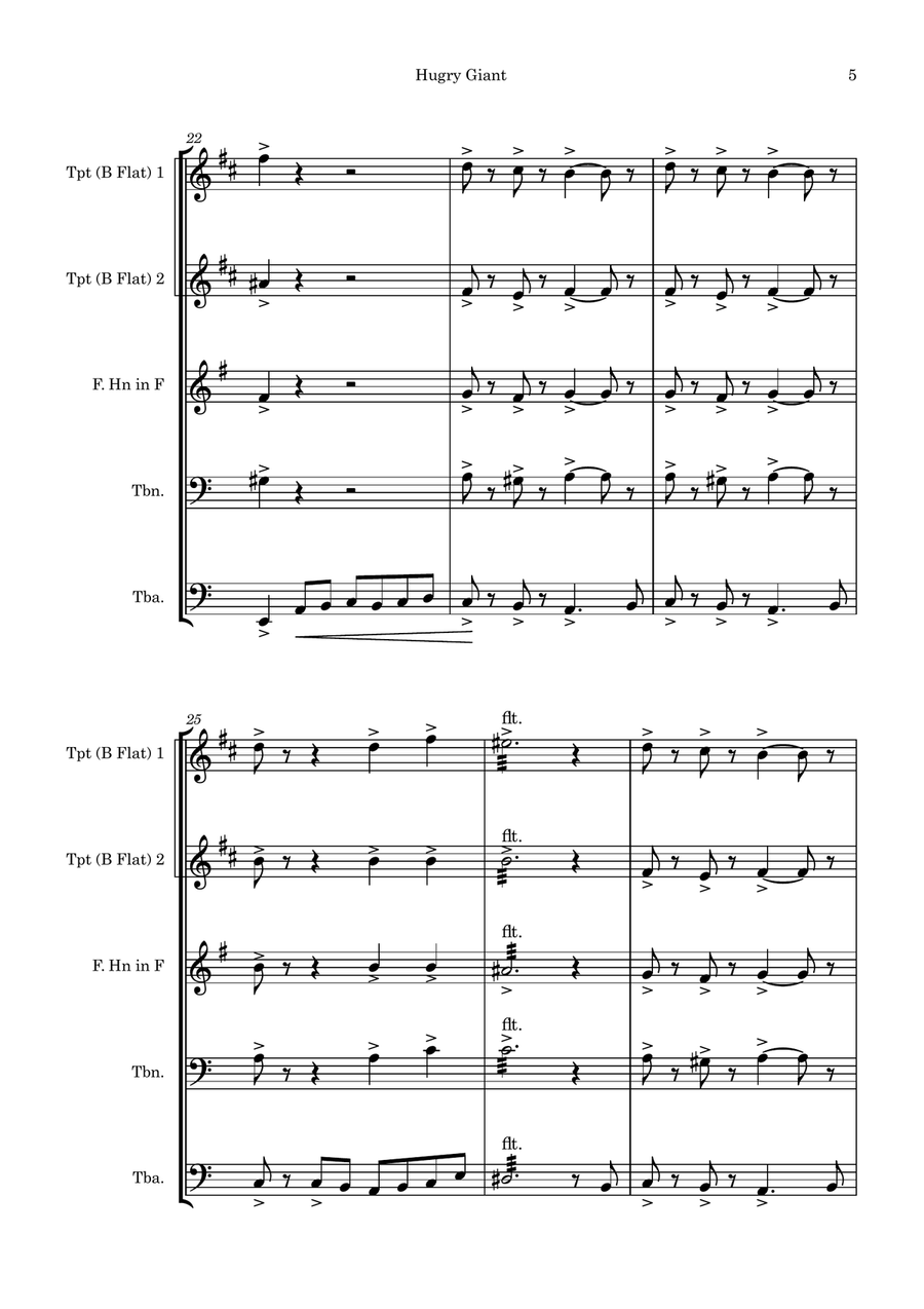 The Giant The Giant Brass Quintet scores gallery preview page 5
