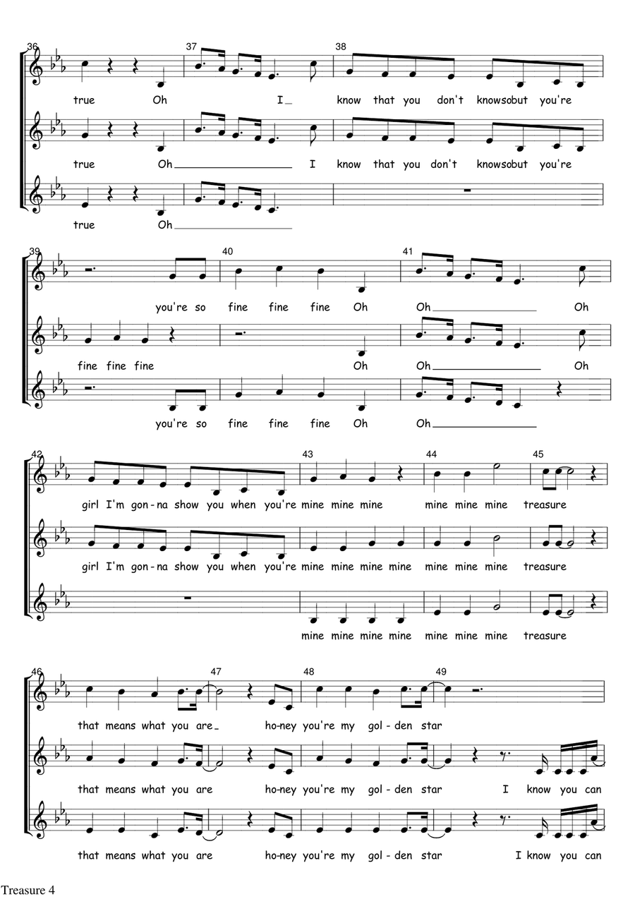 Treasure Treasure SSA scores gallery preview page 4
