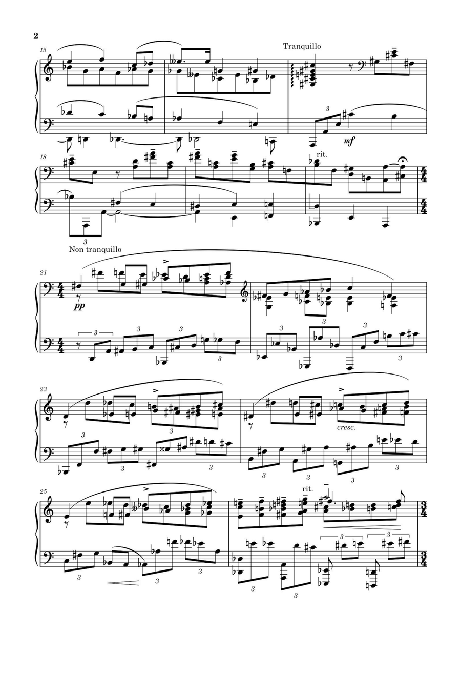 Réminiscences - Sergey Prokofiev Piano Solo scores gallery preview page 2