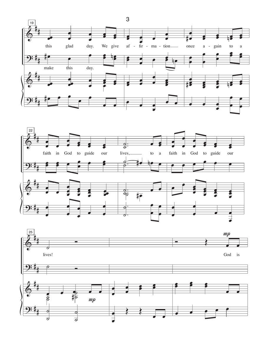 Greet The Bright New Year, The Anthem 4-Part scores gallery preview page 3