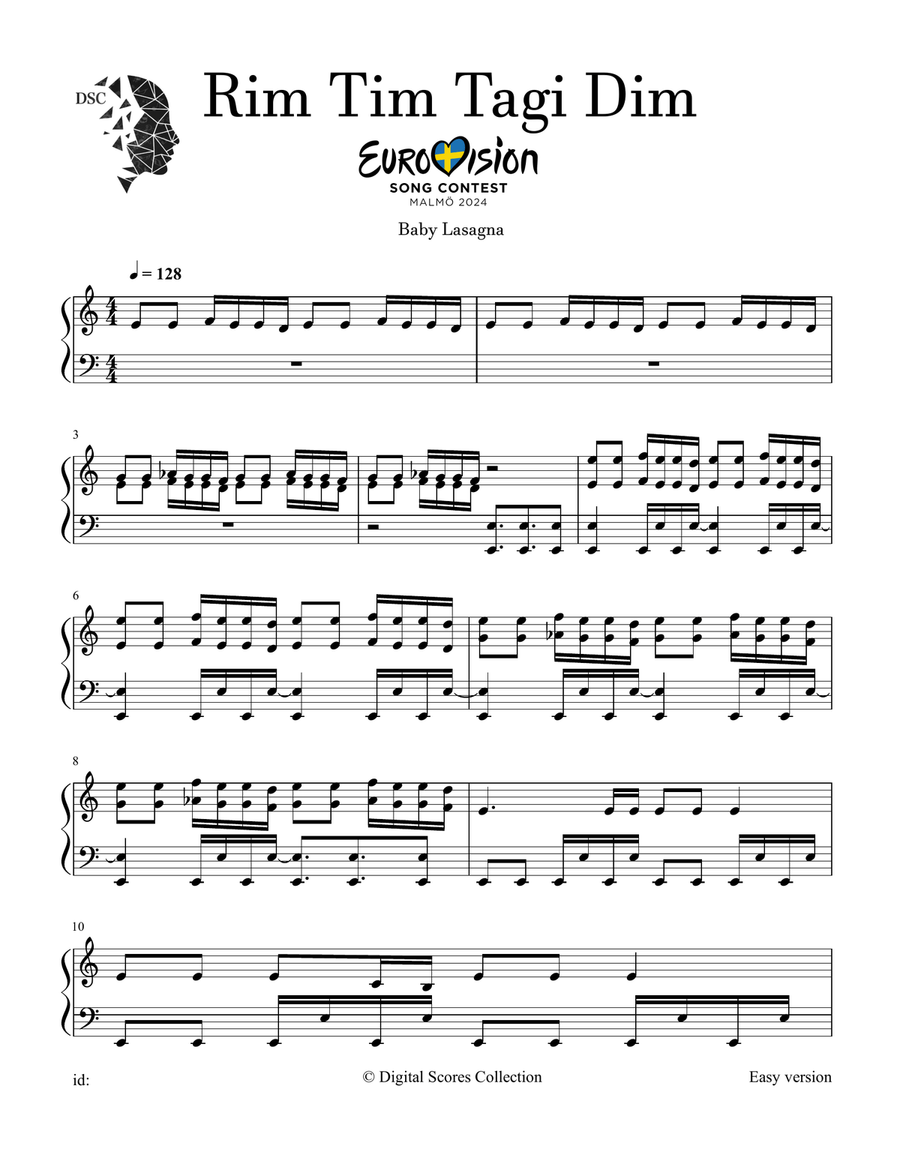 Rim Tim Tagi Dim Rim Tim Tagi Dim Piano Solo scores gallery preview page 1