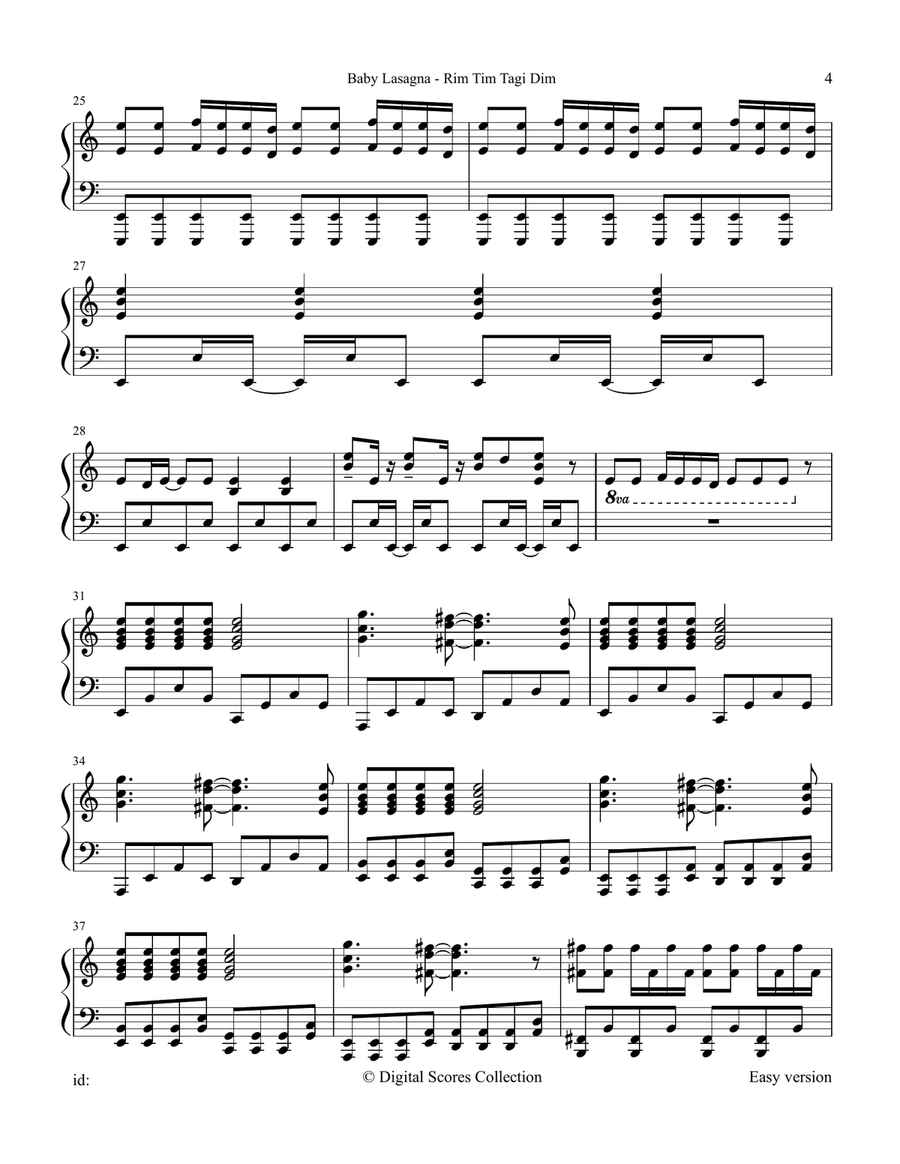 Rim Tim Tagi Dim Rim Tim Tagi Dim Piano Solo scores gallery preview page 4