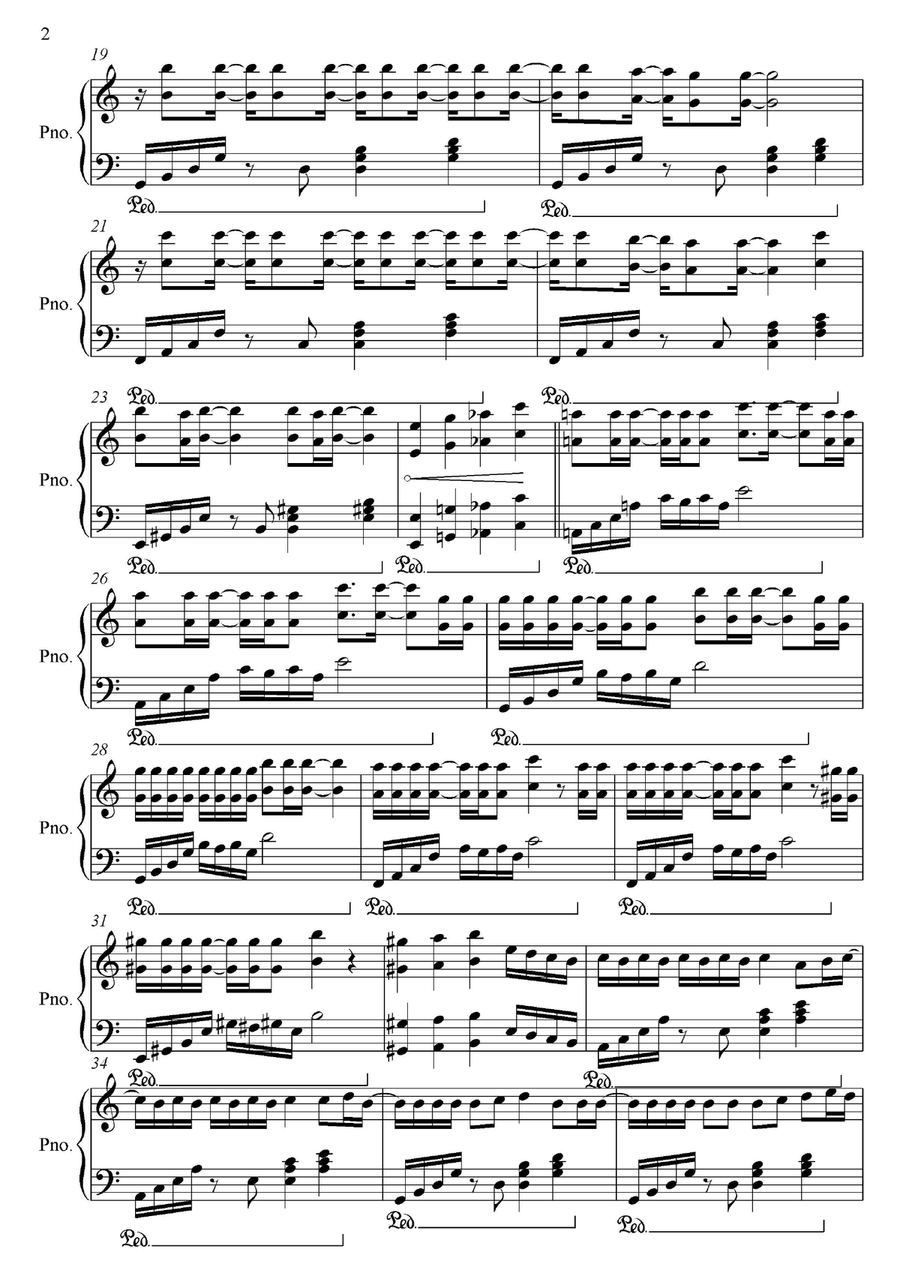 Obsesion Obsesion Piano Solo scores gallery preview page 2