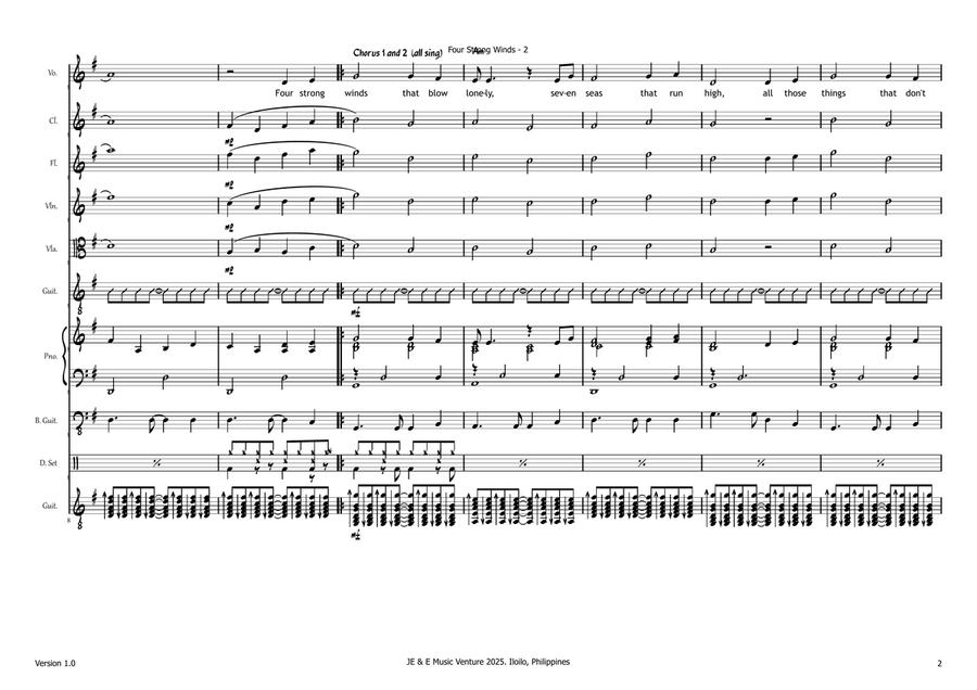 Four Strong Winds Four Strong Winds Full Orchestra scores gallery preview page 2