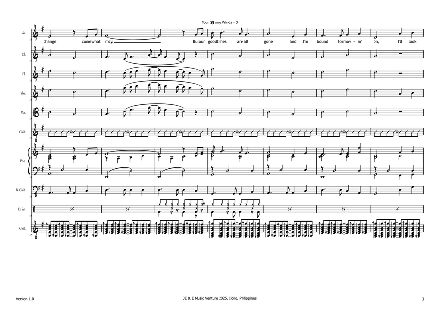 Four Strong Winds Four Strong Winds Full Orchestra scores gallery preview page 3