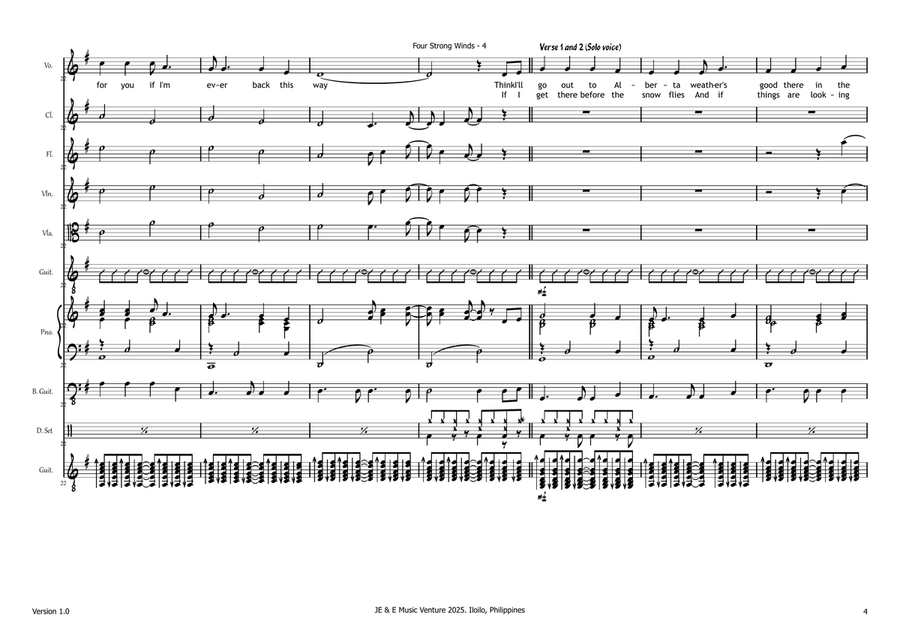Four Strong Winds Four Strong Winds Full Orchestra scores gallery preview page 4