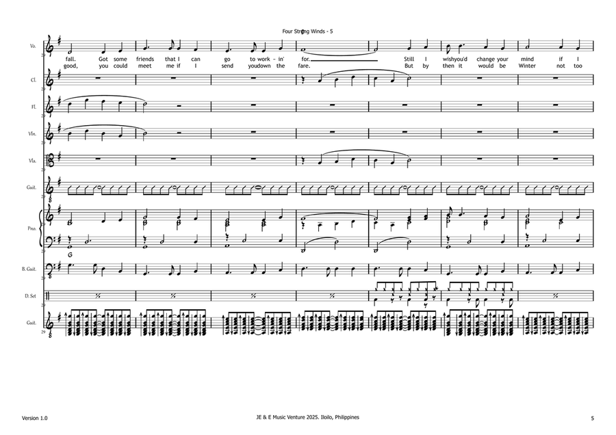 Four Strong Winds Four Strong Winds Full Orchestra scores gallery preview page 5