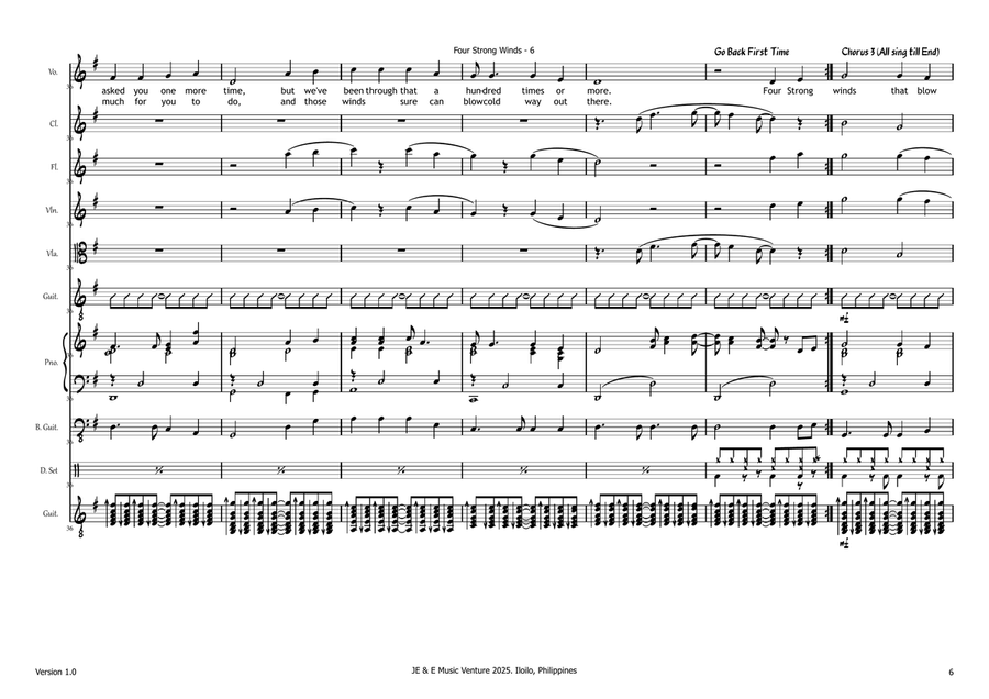Four Strong Winds Four Strong Winds Full Orchestra scores gallery preview page 6