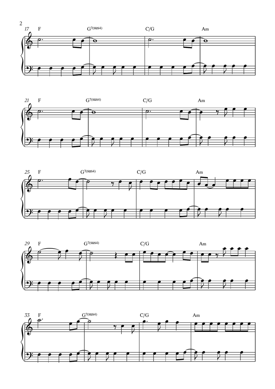 Viva La Vida Viva La Vida Easy Piano scores gallery preview page 2