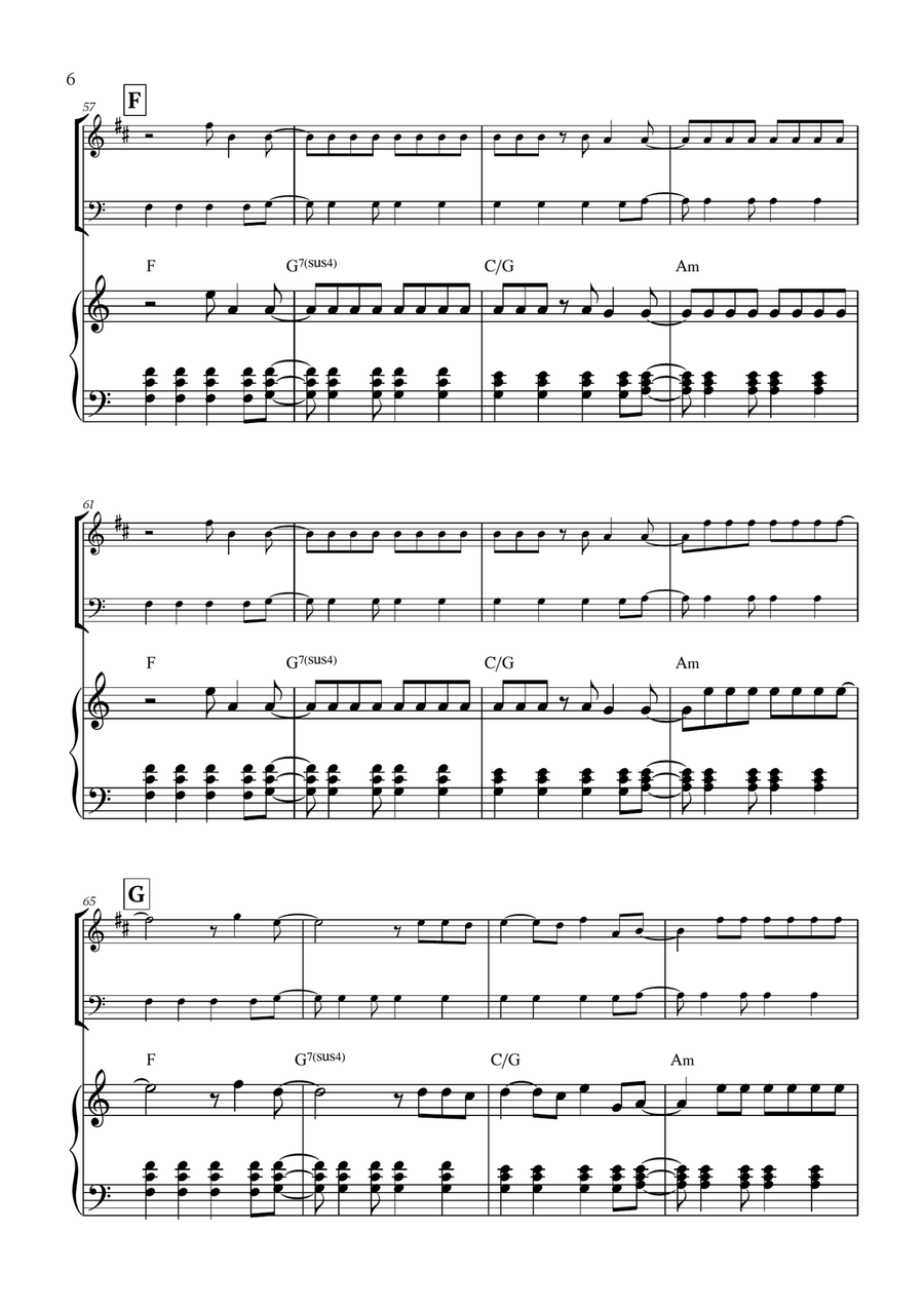 Viva La Vida Viva La Vida Woodwind Duet scores gallery preview page 6