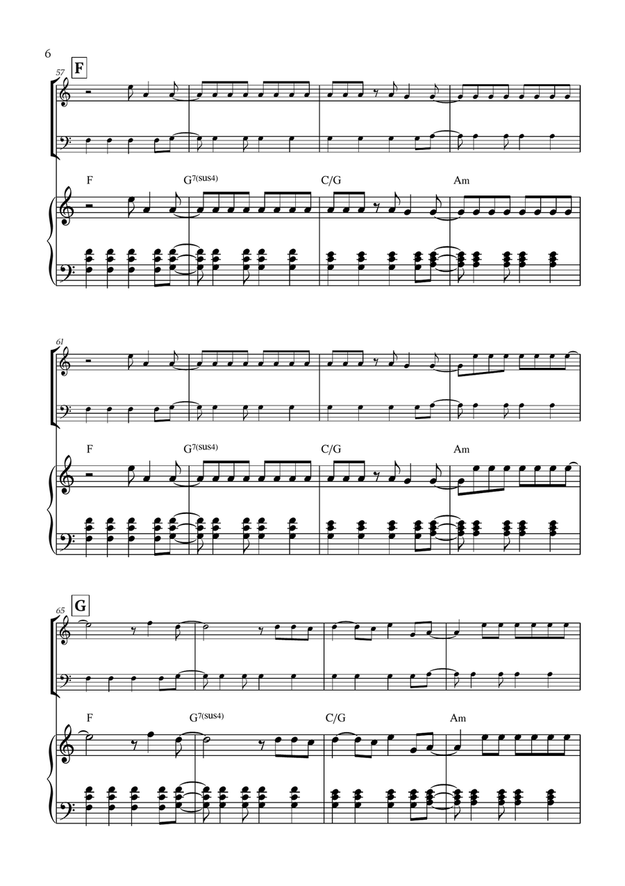 Viva La Vida Viva La Vida Trombone Duet scores gallery preview page 6