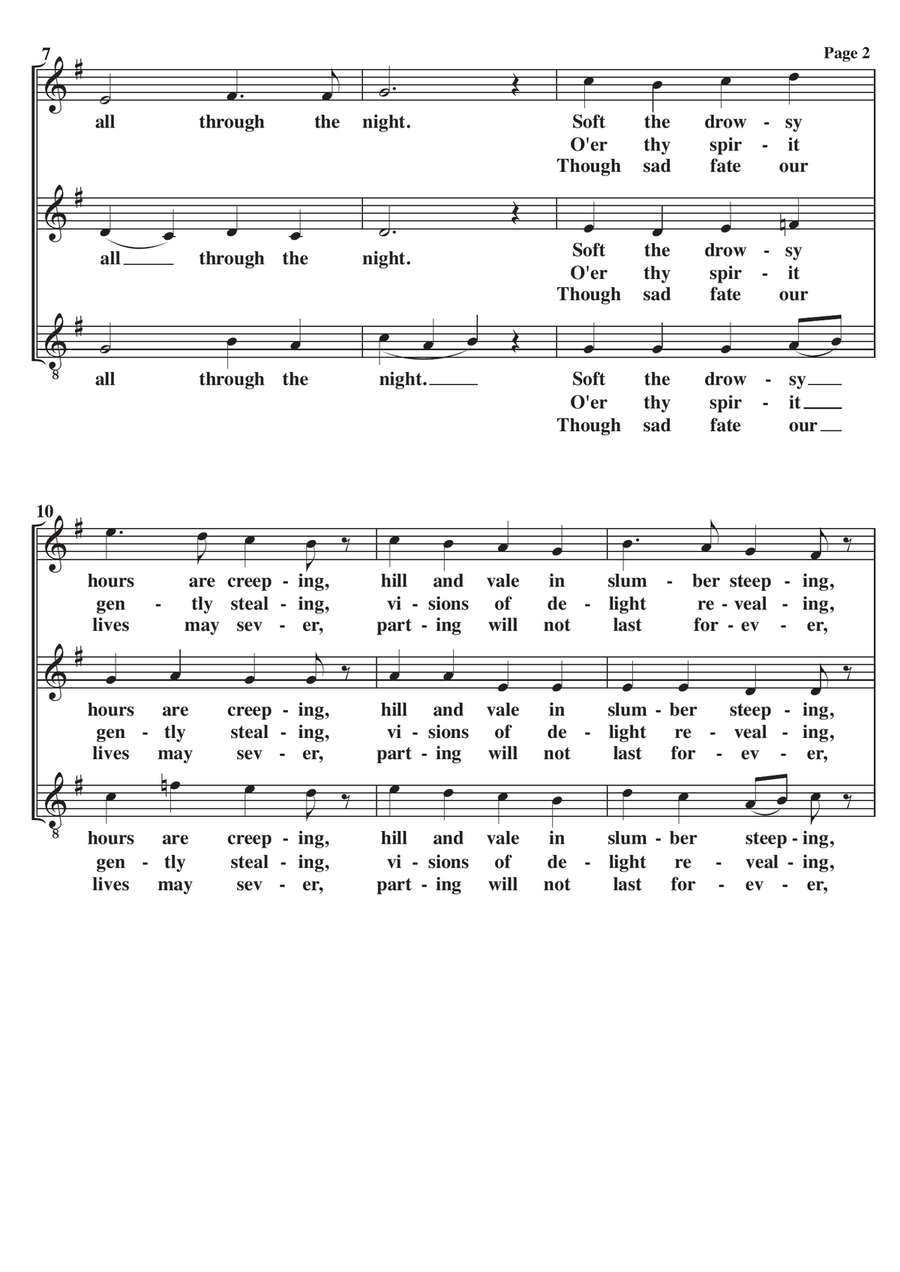 All Through The Night A Cappella SAT SAT scores gallery preview page 2