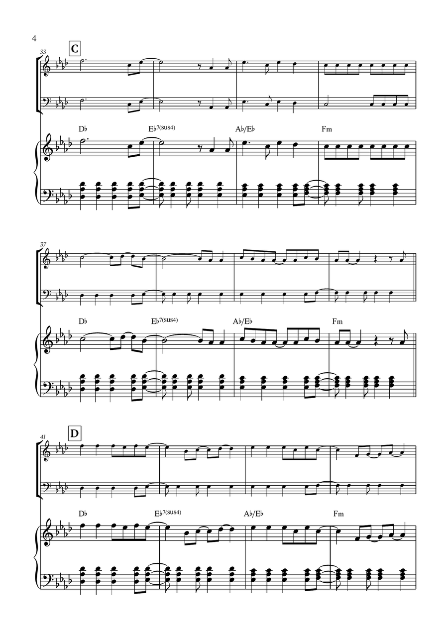 Viva La Vida Viva La Vida Woodwind Duet scores gallery preview page 4