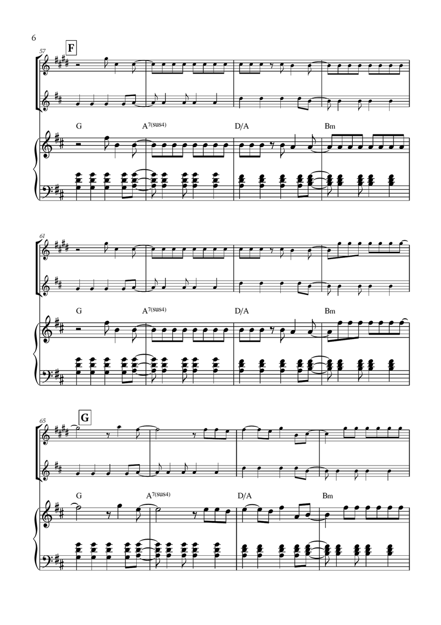 Viva La Vida Viva La Vida Woodwind Duet scores gallery preview page 6