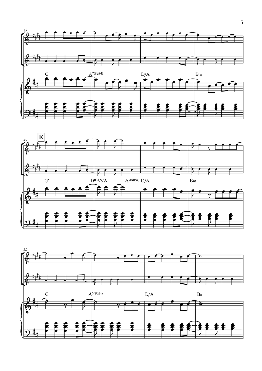 Viva La Vida Viva La Vida Woodwind Duet scores gallery preview page 5