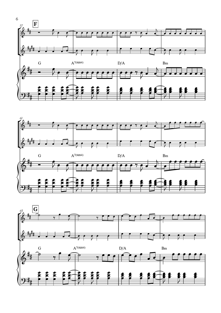 Viva La Vida Viva La Vida Woodwind Duet scores gallery preview page 6