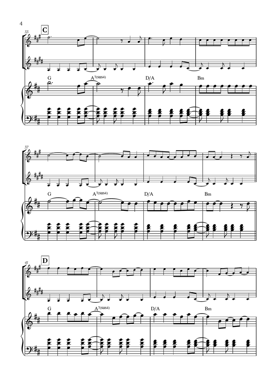 Viva La Vida Viva La Vida Woodwind Duet scores gallery preview page 4