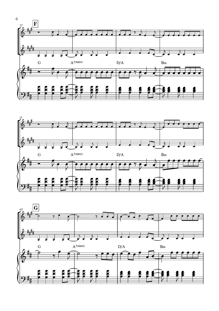 Viva La Vida Viva La Vida Woodwind Duet scores gallery preview page 6