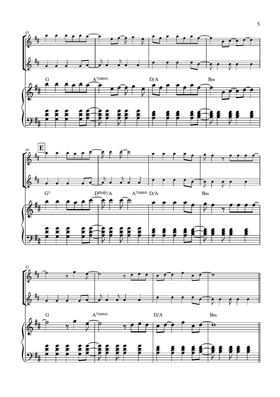 Viva La Vida Viva La Vida Woodwind Duet scores gallery preview page 5