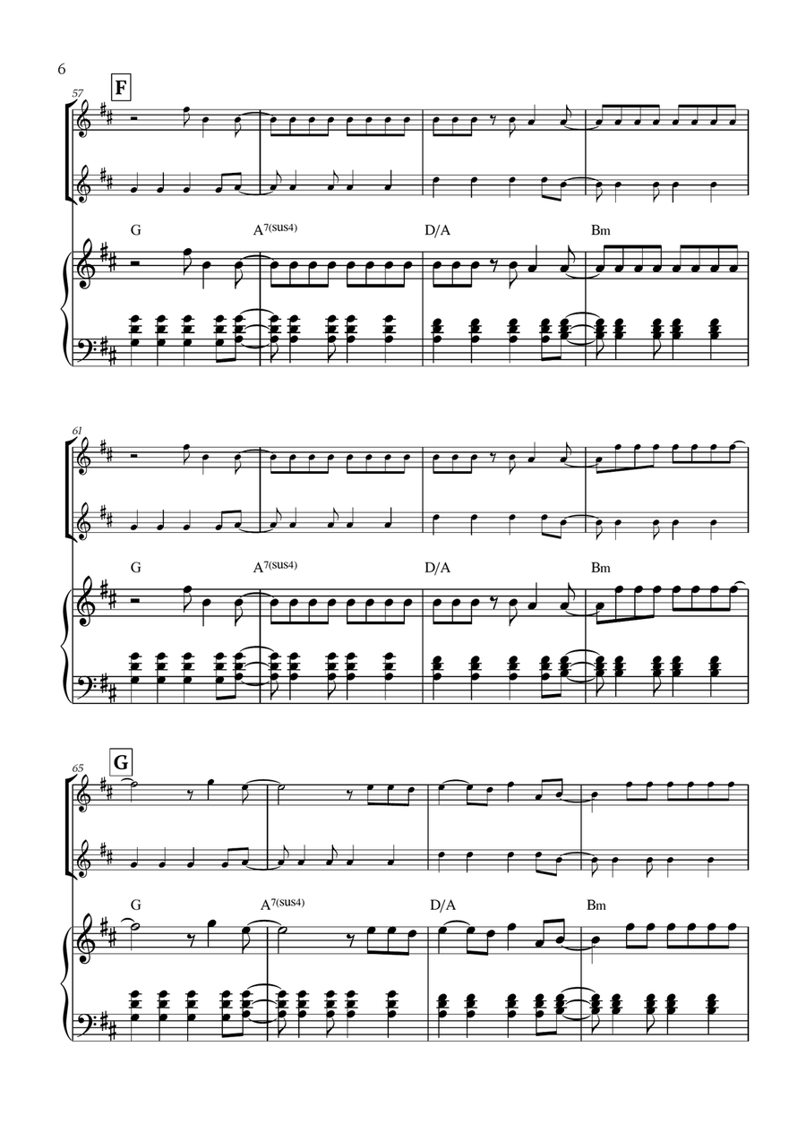 Viva La Vida Viva La Vida Woodwind Duet scores gallery preview page 6