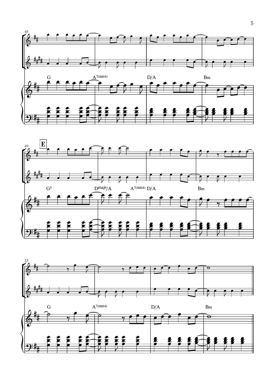 Viva La Vida Viva La Vida Woodwind Duet scores gallery preview page 5