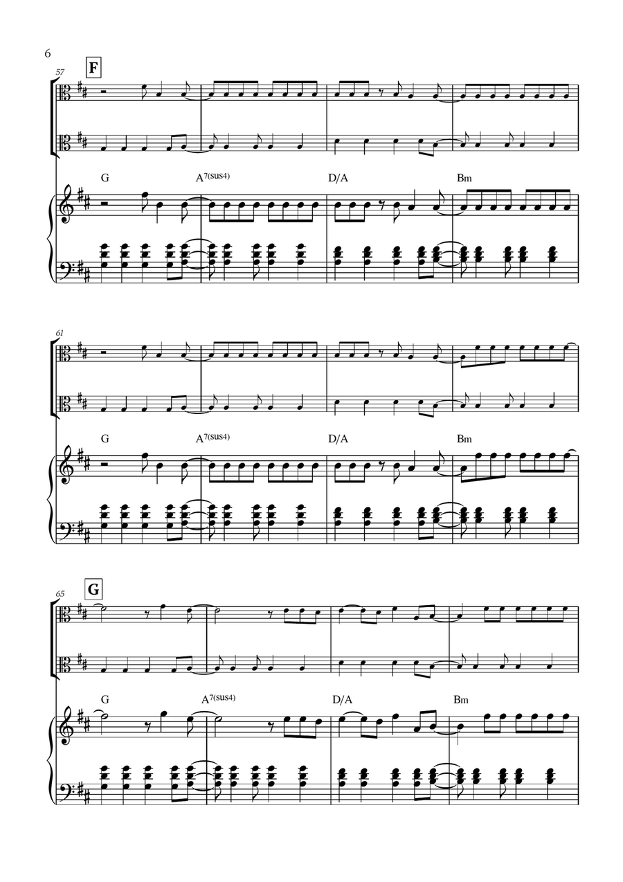 Viva La Vida Viva La Vida String Duet scores gallery preview page 6
