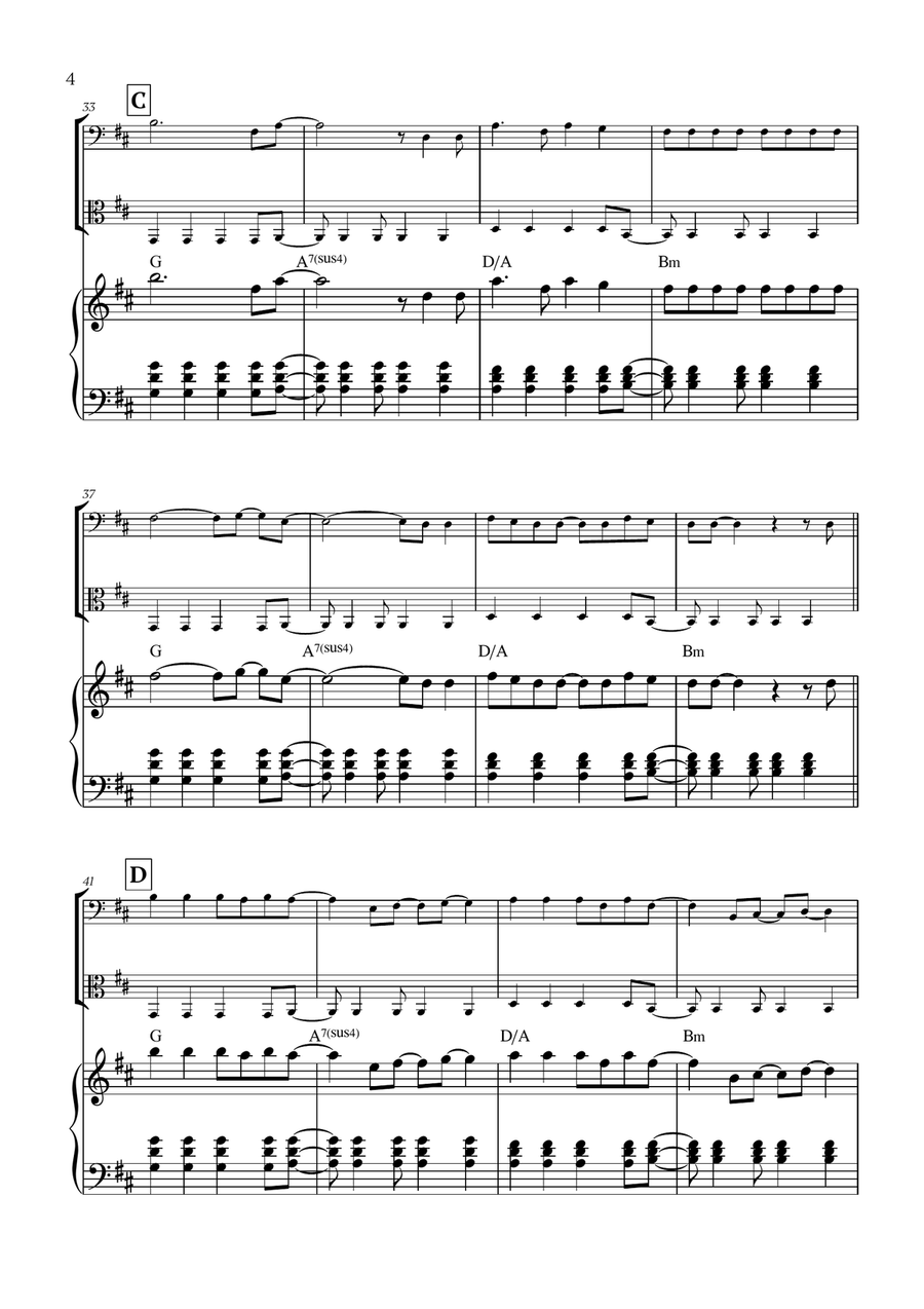 Viva La Vida Viva La Vida String Duet scores gallery preview page 4