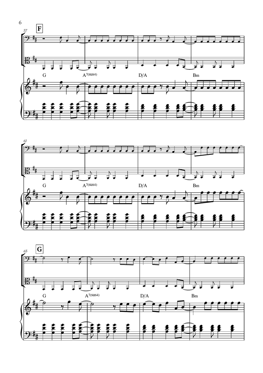 Viva La Vida Viva La Vida String Duet scores gallery preview page 6