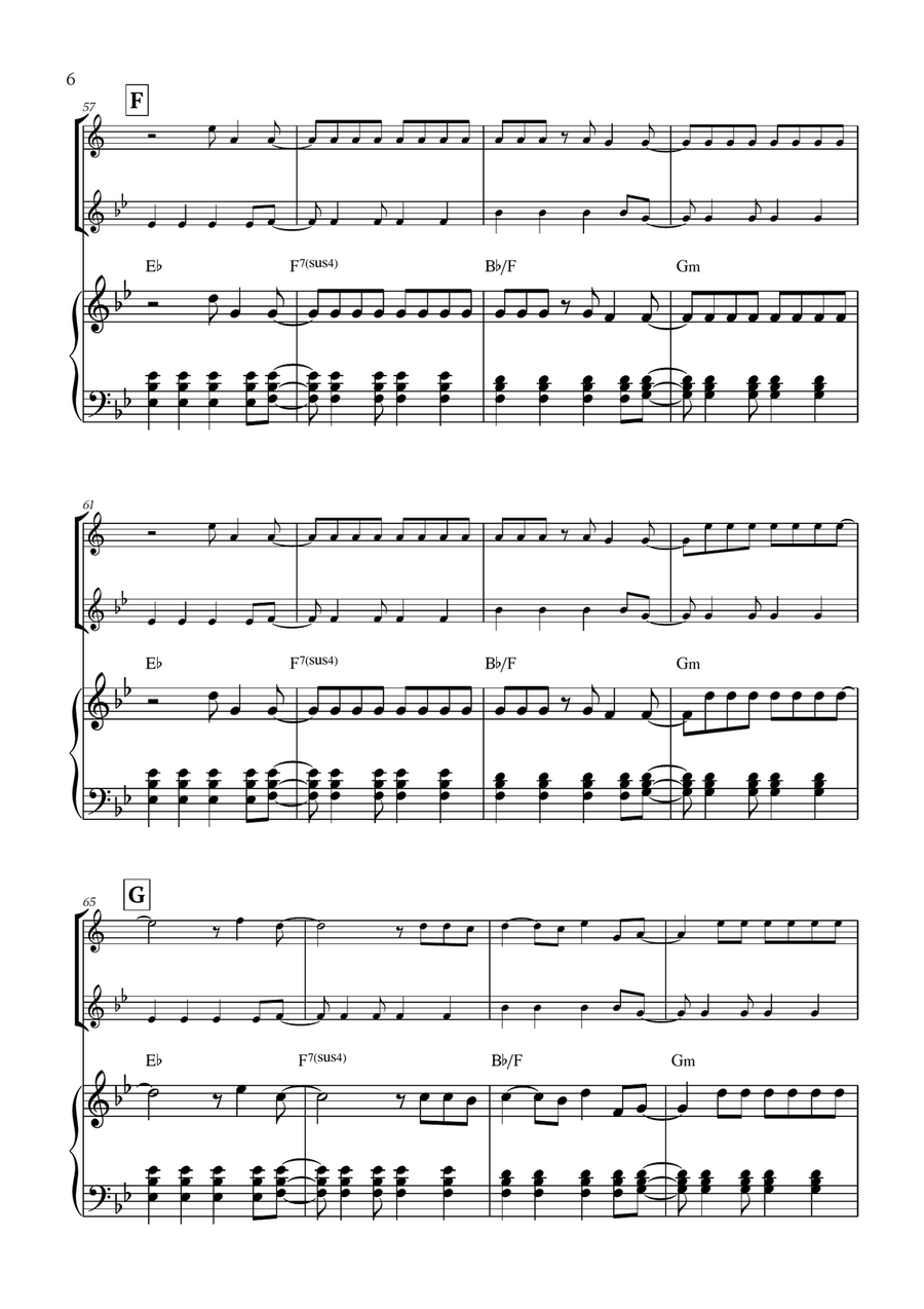 Viva La Vida Viva La Vida Woodwind Duet scores gallery preview page 6