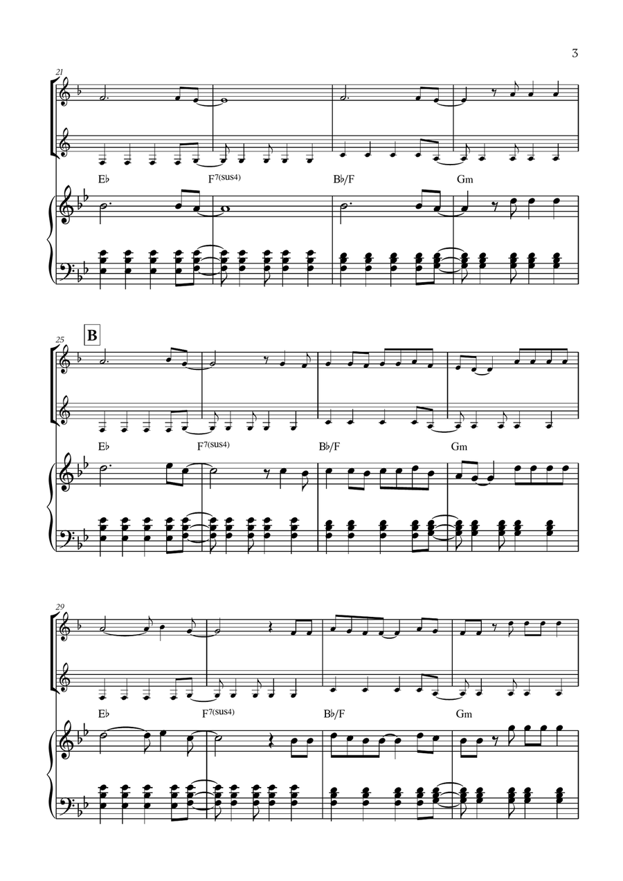 Viva La Vida Viva La Vida Woodwind Duet scores gallery preview page 3