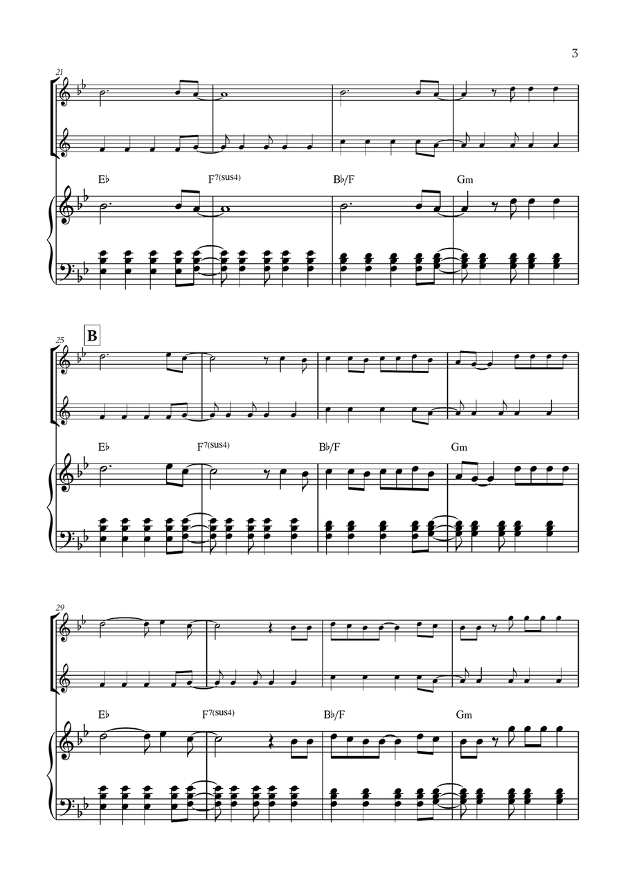 Viva La Vida Viva La Vida Woodwind Duet scores gallery preview page 3