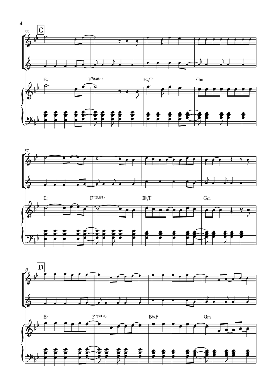 Viva La Vida Viva La Vida Woodwind Duet scores gallery preview page 4